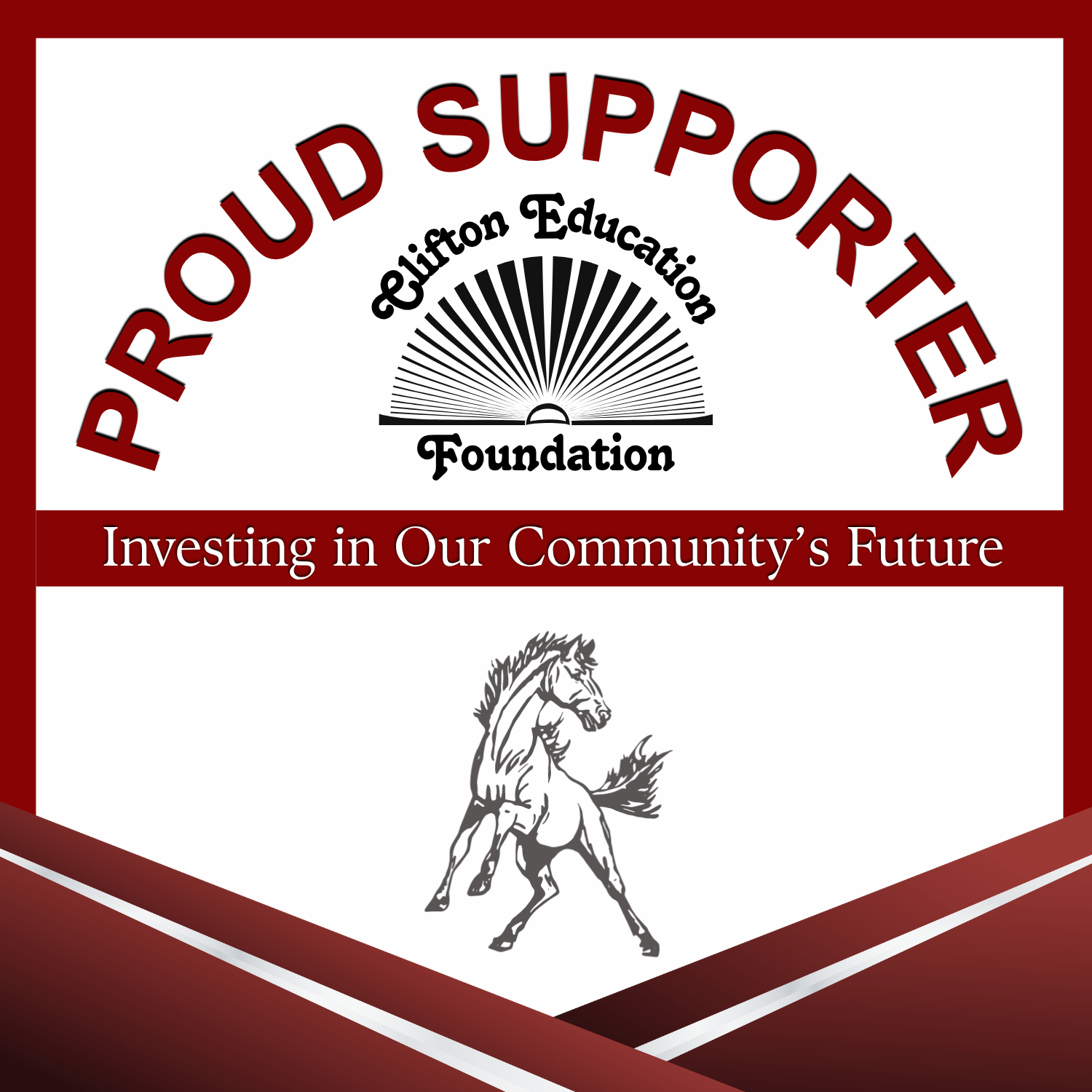 Proud Supporter sticker design